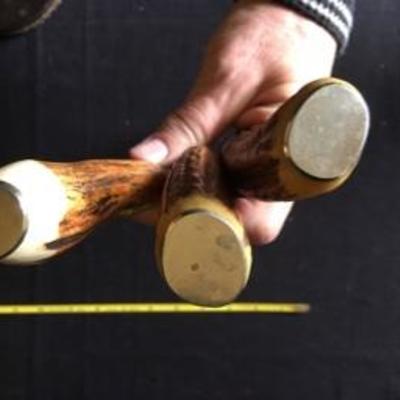 Antique Three-Piece Hood-Handled Carving Set