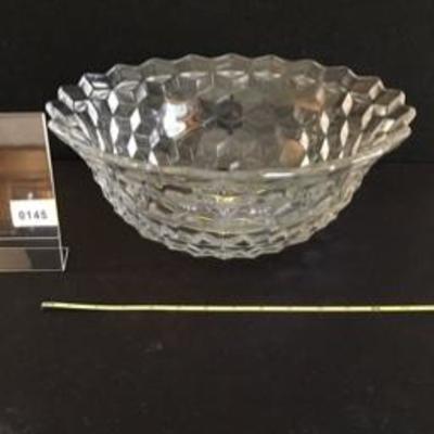 American Fostoria Large Center Clear Punch Bowl