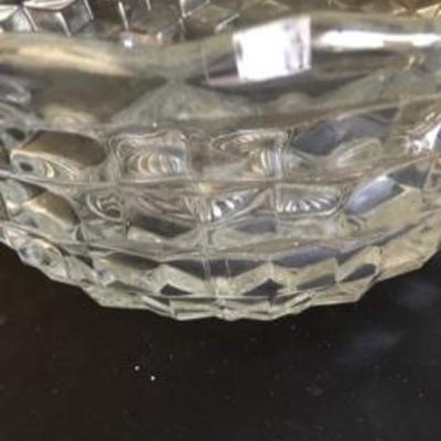 American Fostoria Large Center Clear Punch Bowl