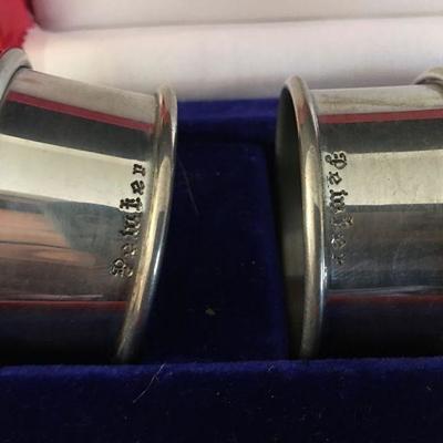 Nieman Marcus Pewter Napkin Rings - set of 4