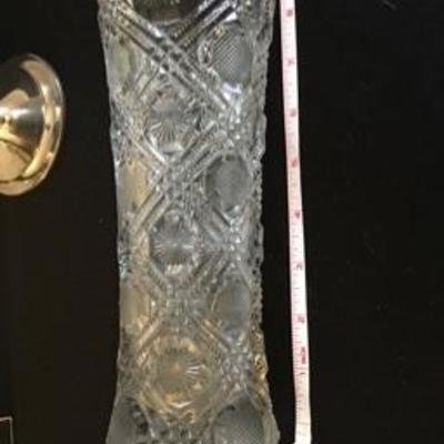 Three-Piece Lot: Silverplate Tray + Sm Coffee Pot + Pressed Glass Cylinder Vase