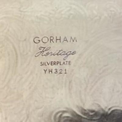 Three-Piece Lot: Silverplate Tray + Sm Coffee Pot + Pressed Glass Cylinder Vase