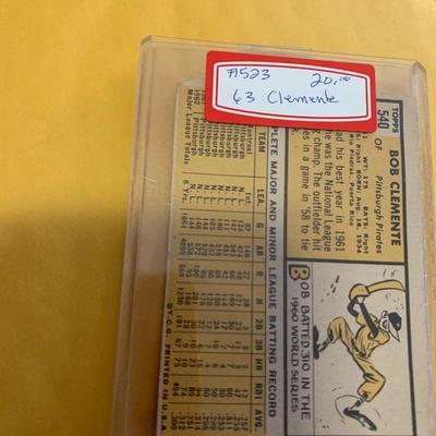 1963 Clemente baseball card 