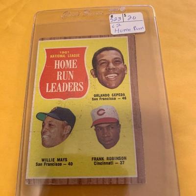 1961 home run leaders card 