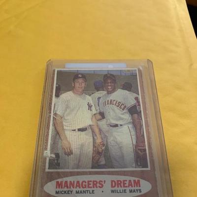 1962 Mays & Mantle Managers Dream card 