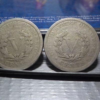 1910, 1911, 1912 V . Nickel . silver.