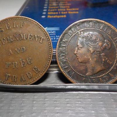 1864 and 1857 coins / Prince Edward Island and Queen Victoria del gratia