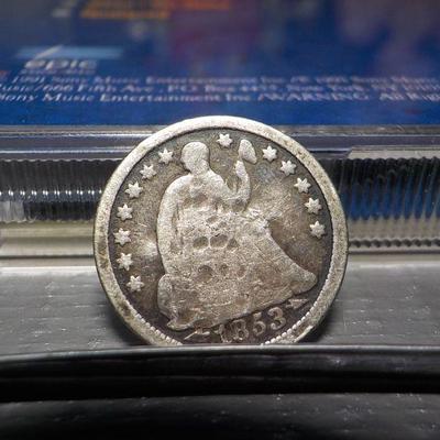 1853 Seated Liberty Coin.