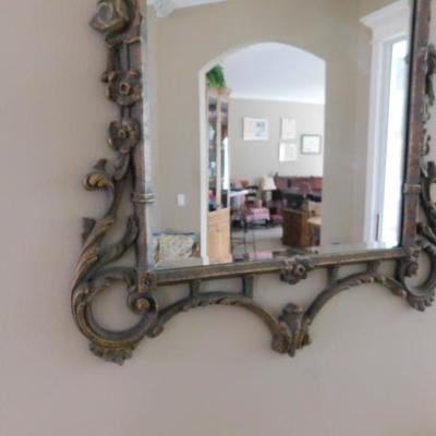 Large Decorative Framed Beveled Glass Wall Mirror 55
