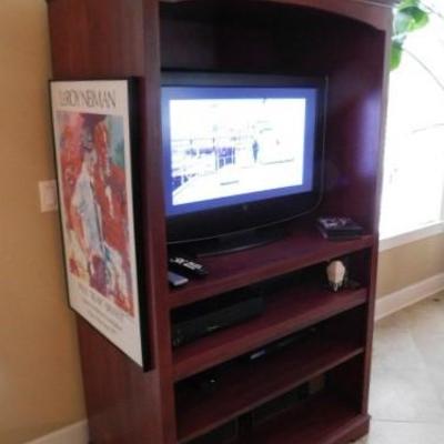 Quality Solid Wood Frame Entertainment Center (No Contents) 40