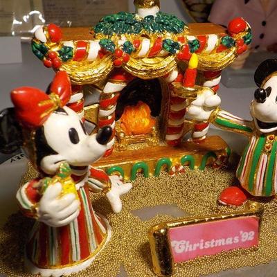 Mickey and Mini Anniversary with gold flakes.