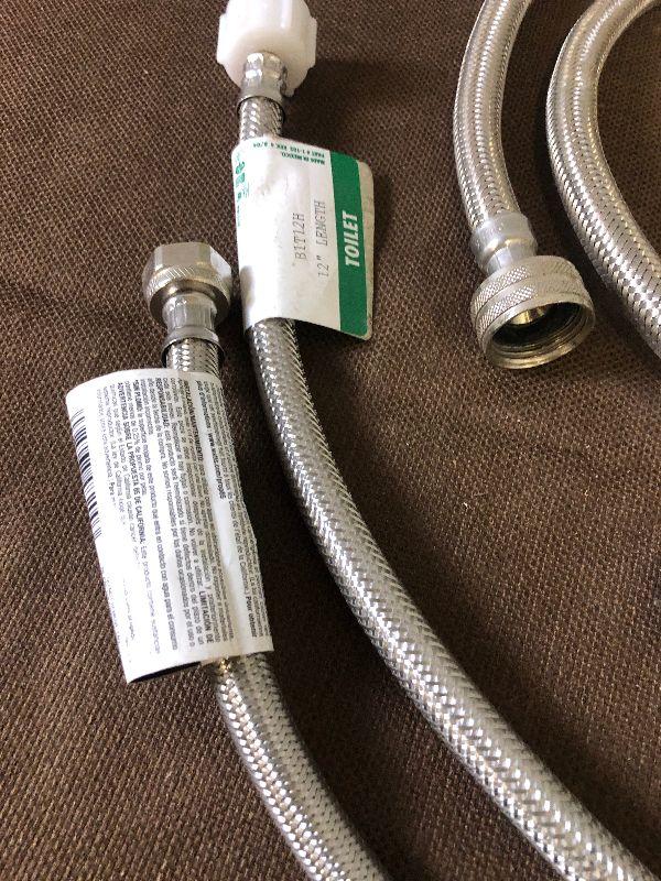 Lot 121 Stainless braided Water Supply lines