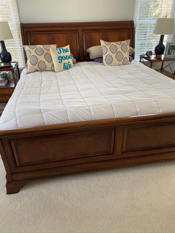 Ethan Allen King Size Headboard, Foot Board, and Frame