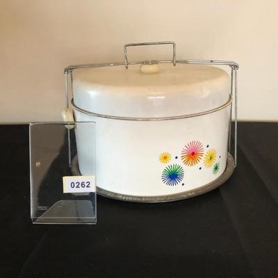 1950's Aluminum Cake Carrier Mid Century Atomic Kitsch 