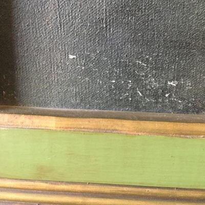 Vintage Abstract Art Painting on canvas - with vintage frame. Unsigned