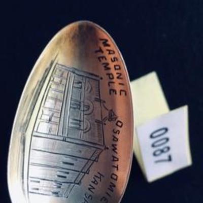 Masonic Sterling Silver Spoon 16g