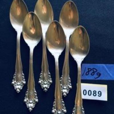 Six Sterling Silver Antique Spoons