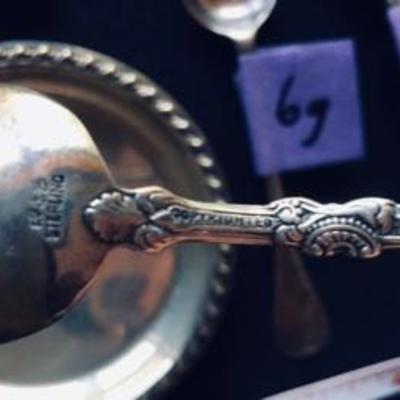 Sterling Silver Plate & Three-Spoon Lot