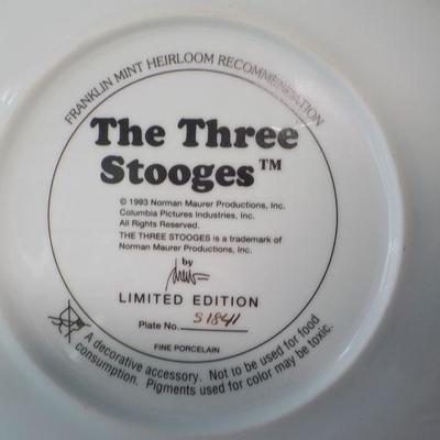 "The 3 Stooges" designer plate. 