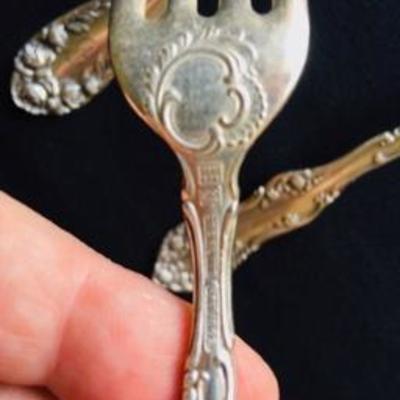 Three Matching Sterling Silver Fork Set 44g