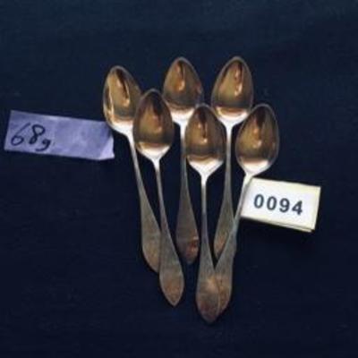 Lot of Six Sterling Silver Swedish Spoons