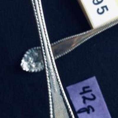 Pair Sterling Silver Spoons 42g