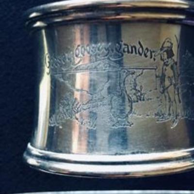 Pair Two Sterling Silver Napkin Rings 18g & 22g