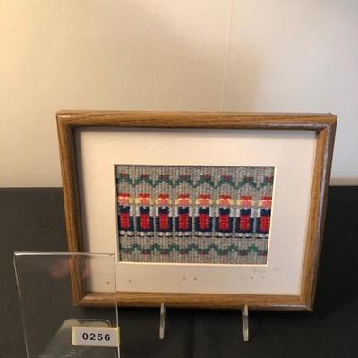 Vintage Framed Swedish Hand-done Cross Stitch 