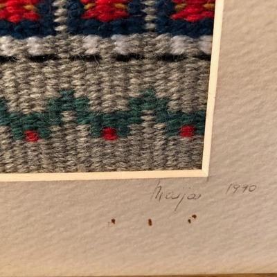 Vintage Framed Swedish Hand-done Cross Stitch 