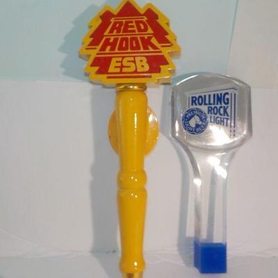 "Red Hook ESB Beer Tap and Rolling Rock Beer tap.