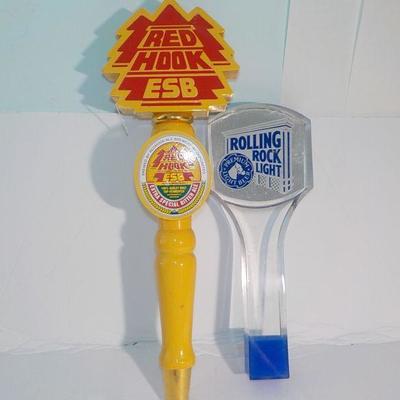 "Red Hook ESB Beer Tap and Rolling Rock Beer tap.