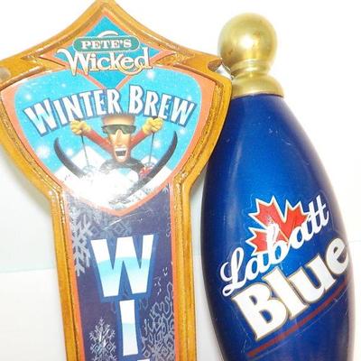 'Beer Taps"  Labatt Blue beer taps and Pete's Wicked Winter Brew Tap.