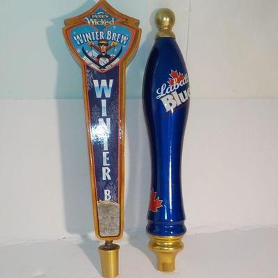 'Beer Taps"  Labatt Blue beer taps and Pete's Wicked Winter Brew Tap.
