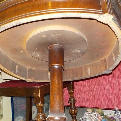Mid Century square end table with claw feet.