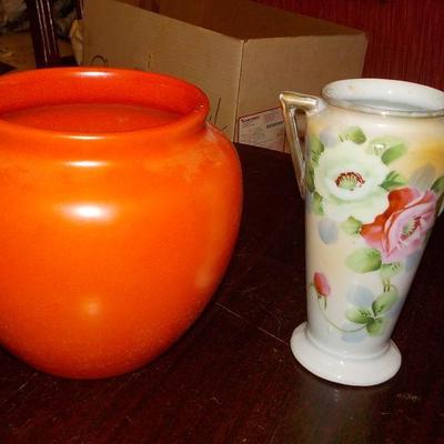 Vintage " Weller Vase" and Early European Vase.