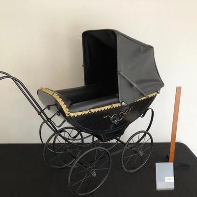 Restored Antique Victorian Era Doll Buggy 