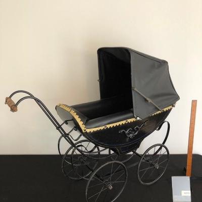 Restored Antique Victorian Era Doll Buggy 