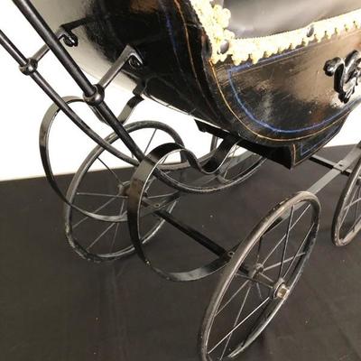 Restored Antique Victorian Era Doll Buggy 