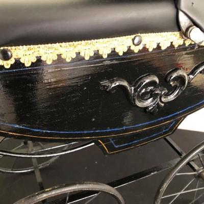 Restored Antique Victorian Era Doll Buggy 