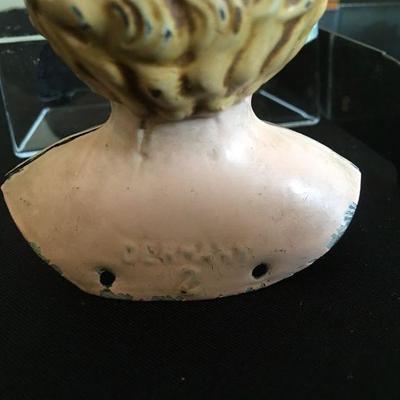 Antique doll heads & porcelain doll torso