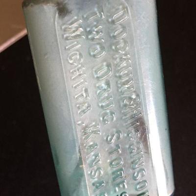 Antique Dockum and Higginson - Wichita glass bottle + 1 more