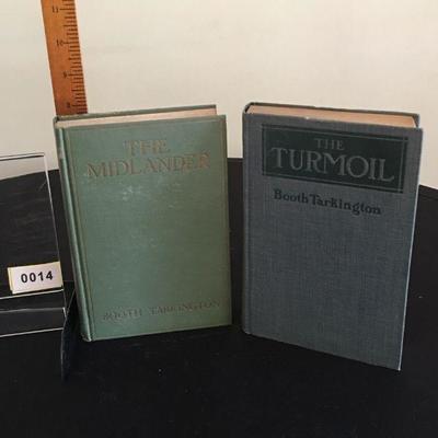 2 Booth Tarkington Books - The Turmoil and The Midlander Vintage condition