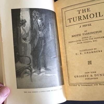 2 Booth Tarkington Books - The Turmoil and The Midlander Vintage condition