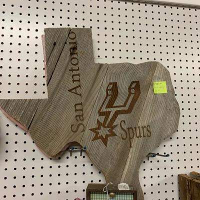 San Antonio Spurs Texas wooden sign