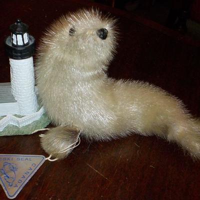 2 Light house 1 sounds and seal with real fur. 