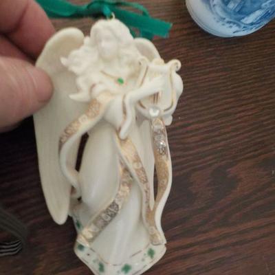2 Vintage Ceramic pitchers & xmas ceramic angel xmas.