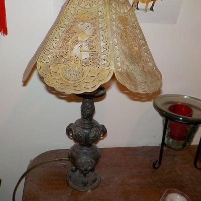 Vintage Lamp and shade/ 1930's.