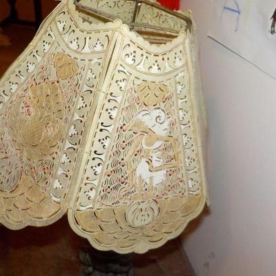 Vintage Lamp and shade/ 1930's.