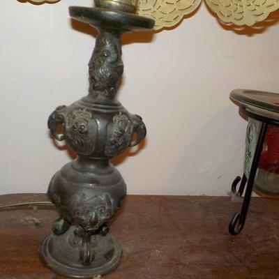 Vintage Lamp and shade/ 1930's.