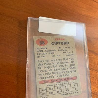 Frank Gifford card